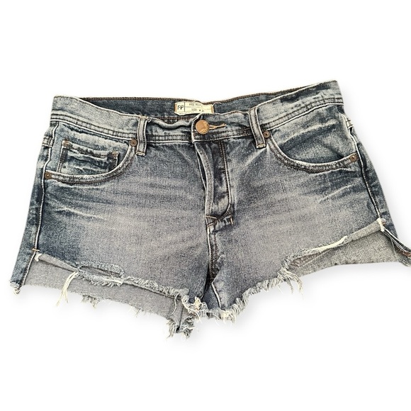 Free People Jean Shorts Size 28 - Picture 2 of 5